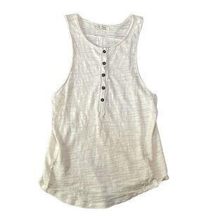 We The Free Free People Women’s Burnout Henley Tank Top Size Small